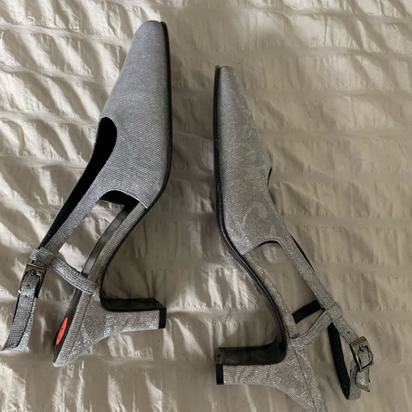 Browns couture silver women’s sling backs size 8.5 - Picture 14 of 14